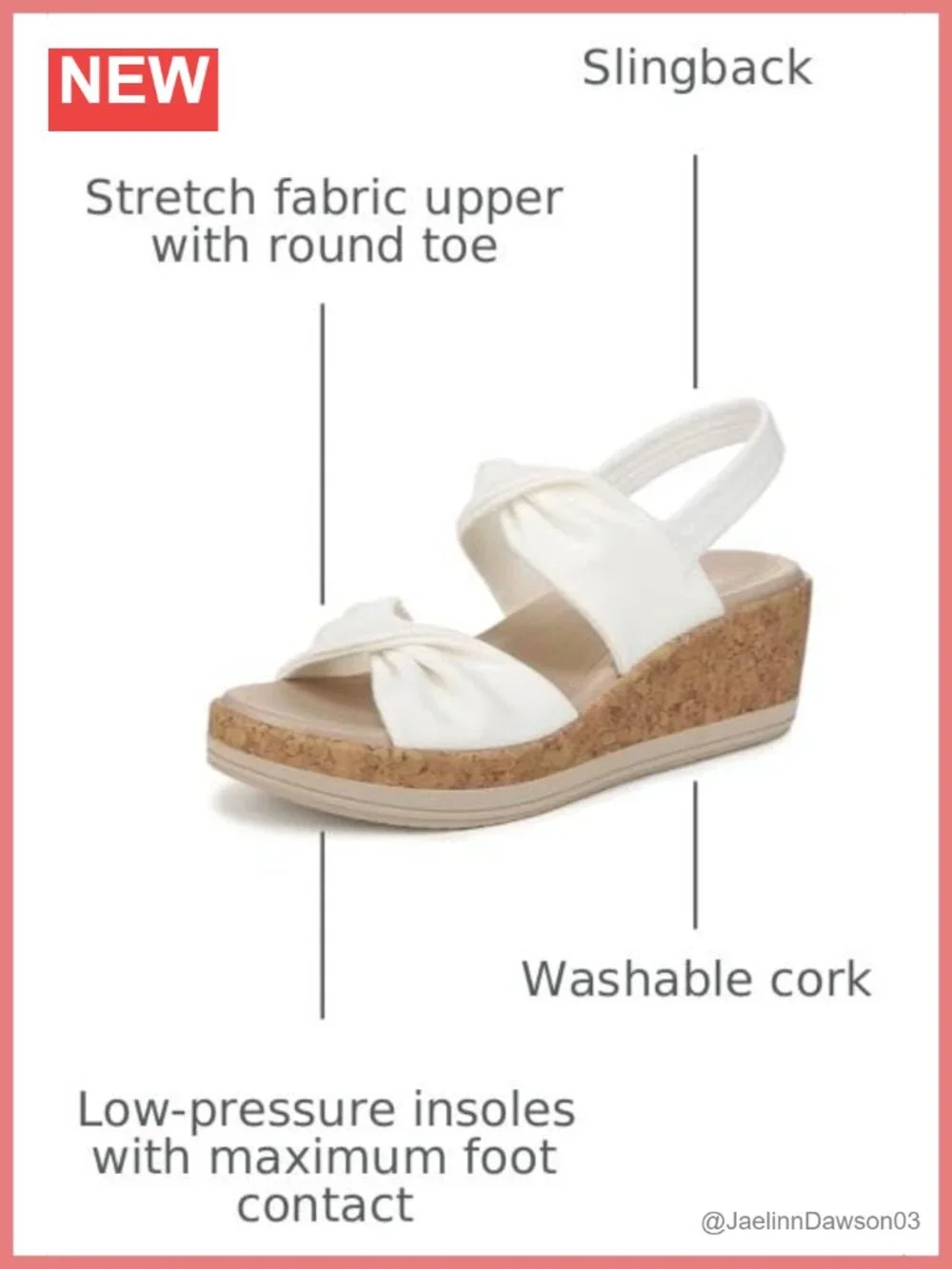 Women's BZees Riley Wedge Sandal Slip On Washable Stretch Fabric